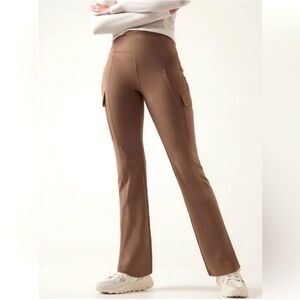 Athleta Delancey Cargo Pants In Rustic Beige, Size Small